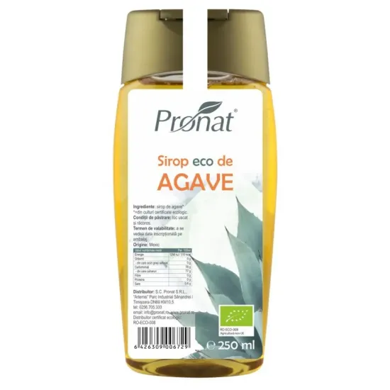 Sirop bio de agave, 250ml Pronat