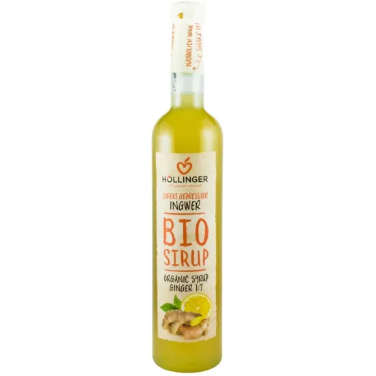 Sirop bio din ghimbir si lamaie, 500ml Hollinger