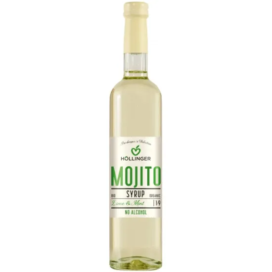 Sirop bio mojito 1:9 lime si menta, fara alcool, 500ml Hollinger