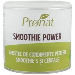 Smoothie Power, amestec de condimente pentru smoothies si cereale, 70g Pronat Smoothie Power, amestec de condimente pentru smoothies si cereale, 70g Pronat