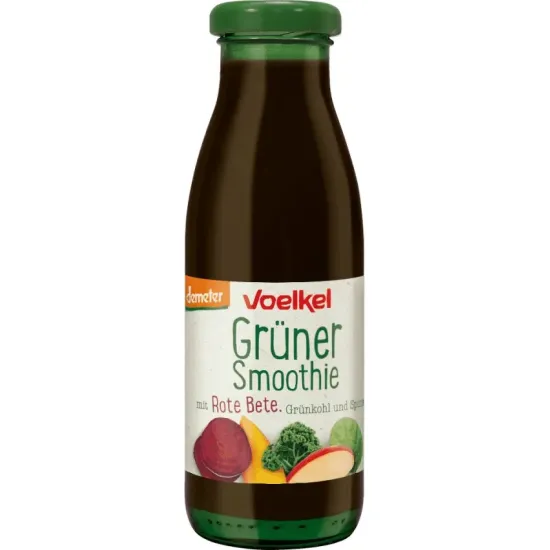 Smoothie verde bio si demeter cu sfecla rosie, varza kale si spanac, 250ml Voelkel