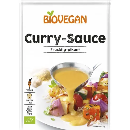 Sos bio de curry, fructat si picant, vegan 29g Biovegan