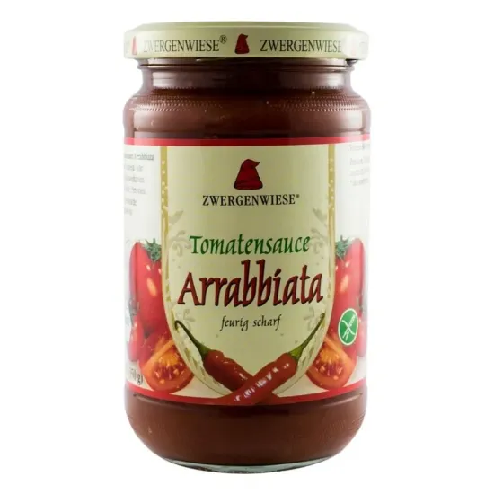 Sos bio de rosii Arrabbiata 340g Zwergenwiese