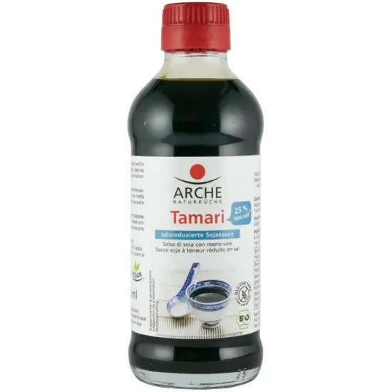 Sos bio de soia Tamari cu 25% mai putina sare, 250ml Arche