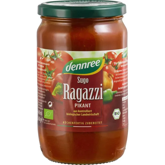 Sos de rosii picant Sugo Ragazzi bio 660g Dennree