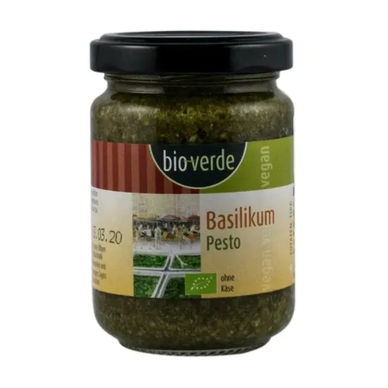 Sos pesto bio cu busuioc, 125ml Bio Verde