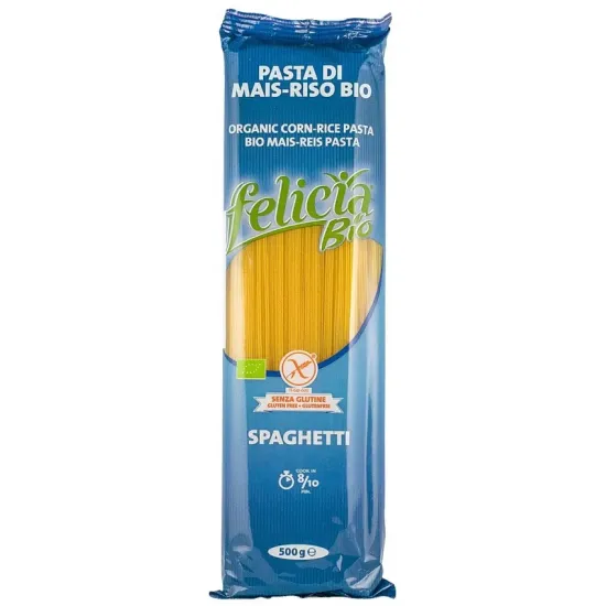 Spaghetti bio din faina de malai si orez, 500g Felicia