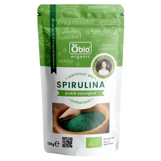 Spirulina pulbere eco 125g Obio