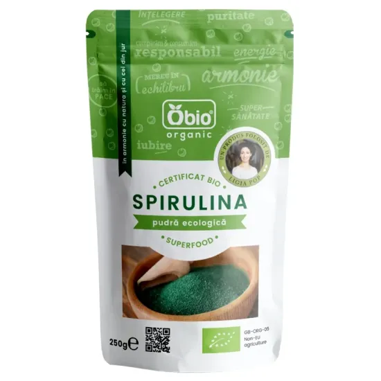 Spirulina pulbere eco 250g Obio