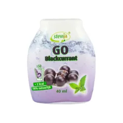 Stevija Go Indulcitor pe baza de stevie cu aroma de coacaze negre, 40ml