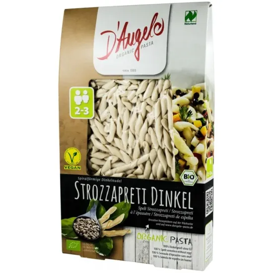 Strozzapreti bio din grau spelta, 250g D'angelo Pasta