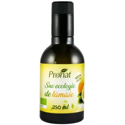 Suc bio de lamaie 100%, 250ml Pronat Suc bio de lamaie 100%, 250ml Pronat