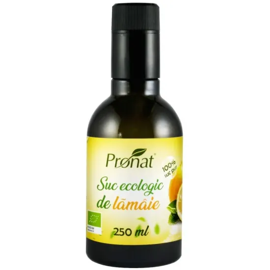 Suc bio de lamaie 100%, 250ml Pronat