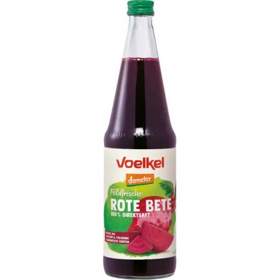 Suc bio de sfecla rosie proaspat presat, 700ml Voelkel