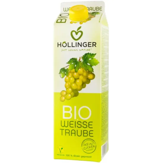 Suc bio de struguri albi, 1000ml Hollinger