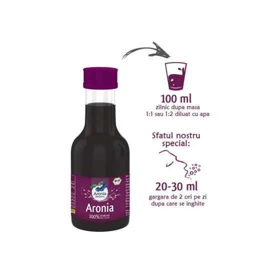 Suc bio pur de aronia, 100ml Aronia Original