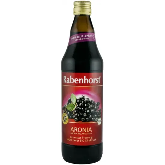 Suc bio pur de aronia, 750ml Rabenhorst