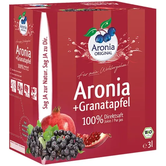 Suc bio pur de aronia cu rodie, 3l Aronia Original