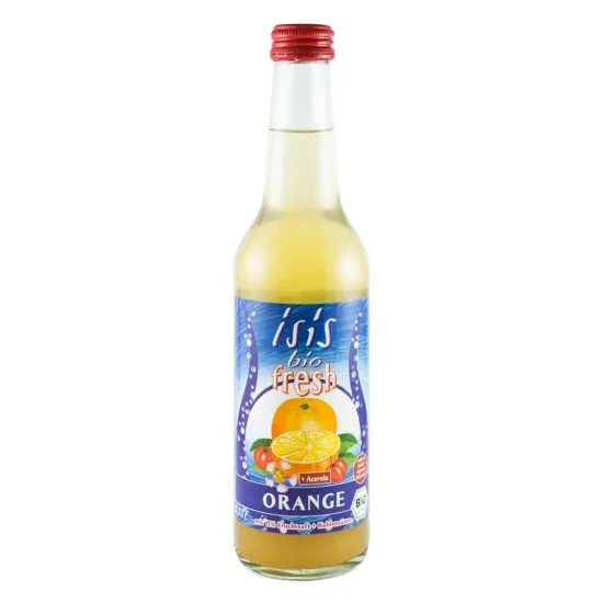 Suc carbogazos bio din portocale si acerola, 330ml Isis