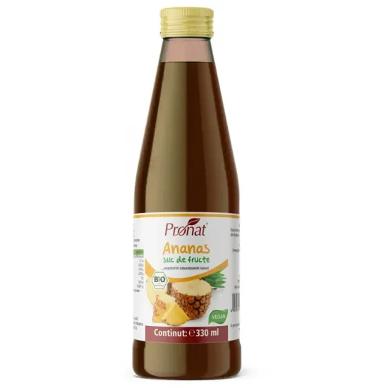 Suc de ananas 100%, bio, 330ml Medicura