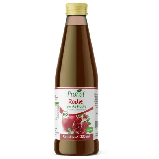 Suc de rodie 100%, bio, 330ml Medicura