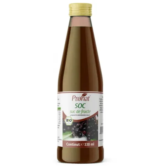 Suc de soc 100%, bio, 330ml Medicura