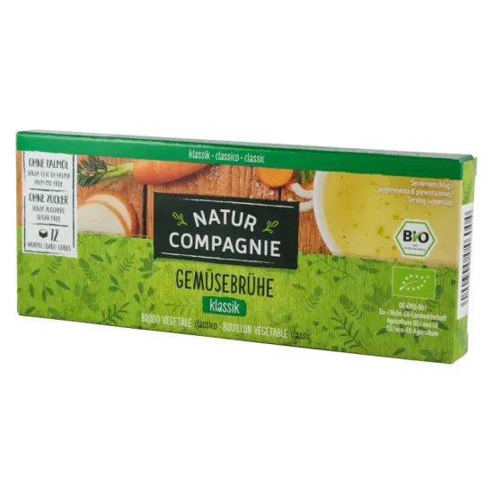 Supa bio concentrata de legume, 12 cuburi Natur Compagnie