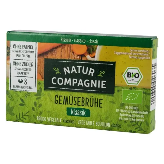 Supa bio de legume, 8 cuburi Natur Compagnie