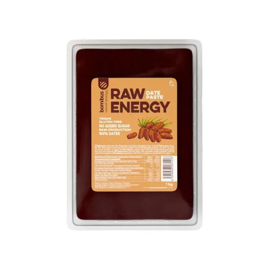 Superaliment: Pasta pura de curmale Raw Energy, fara gluten 1kg Bombus