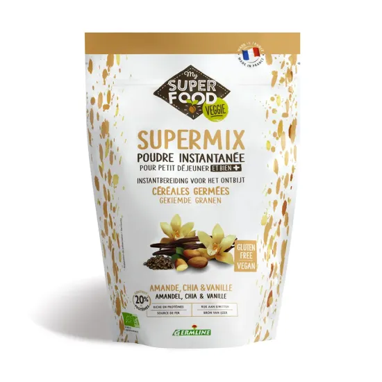 Supermix pentru micul dejun cu migdale, chia si vanilie bio 350g Germline