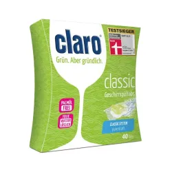 Tablete ecologice pentru masina de spalat vase, 40 tablete, 640g Claro Classic