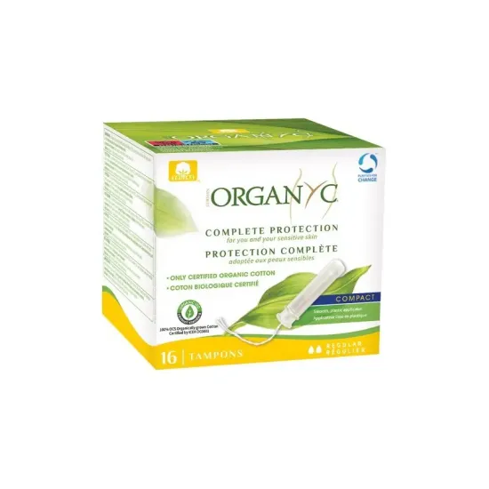 Tampoane Organyc REGULAR din bumbac organic, cu aplicator 16 buc Organyc