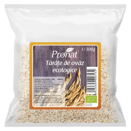 Tarate bio de ovaz, 300g Pronat