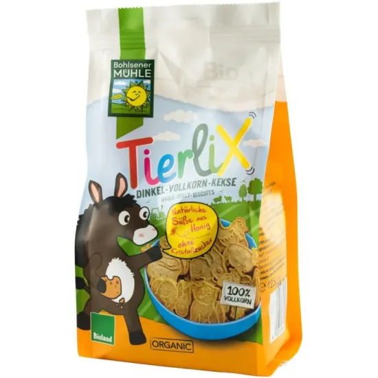 Tierlix Biscuiti bio cu grau spelta indulciti cu miere, 125g Bohlsener Muhle