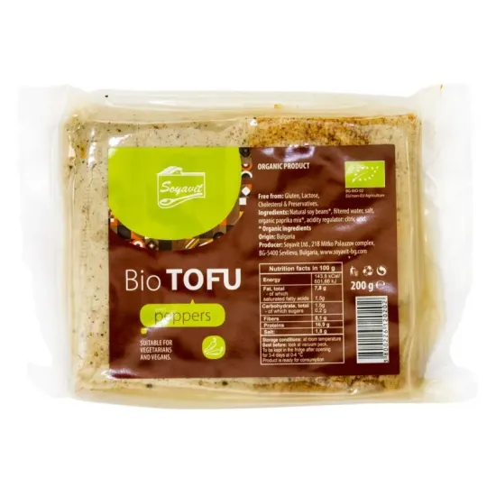 Tofu bio cu ardei, 200g Soyavit