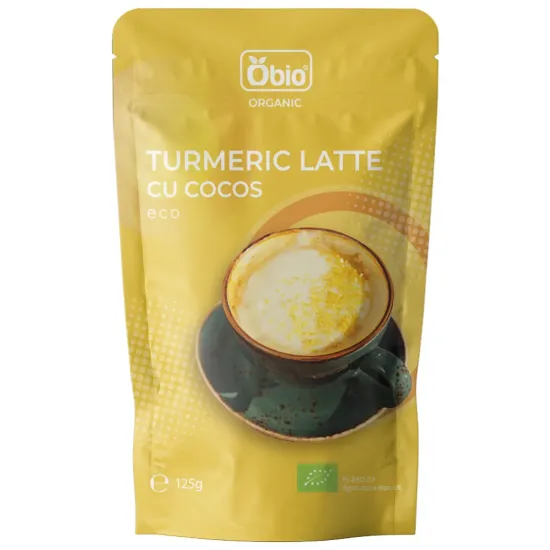 Turmeric latte cu cocos bio 125g Obio