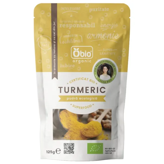 Turmeric pudra bio 125g Obio