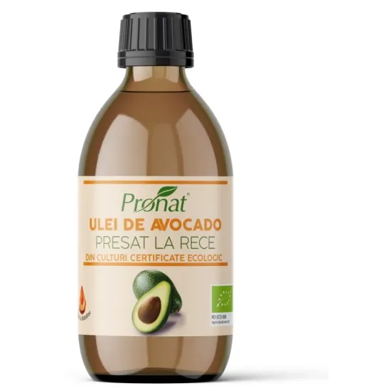 Ulei bio de avocado presat la rece, 250ml Pronat