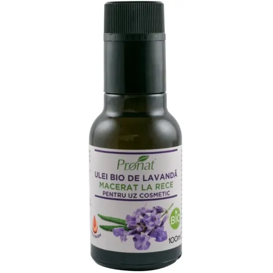 Ulei bio de lavanda, macerat la rece, 100ml Pronat