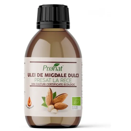 Ulei bio de migdale dulci presat la rece, 100ml Pronat