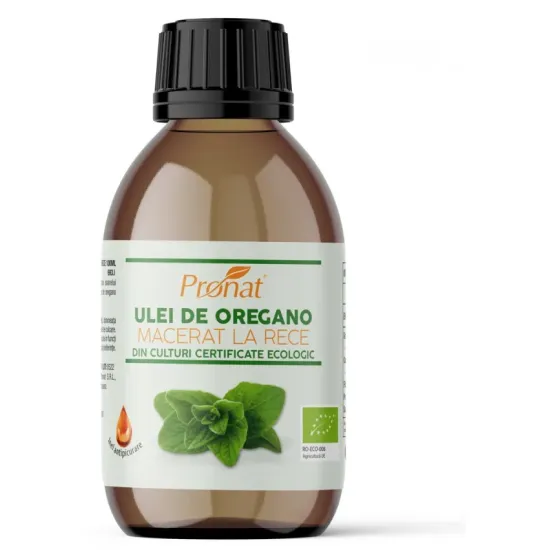 Ulei bio de oregano macerat la rece, 100ml Pronat