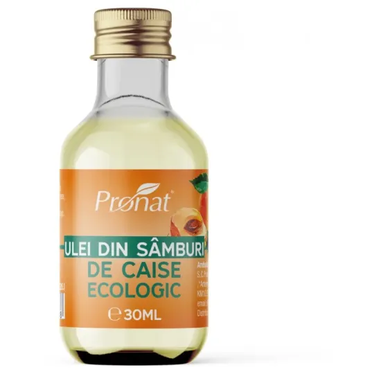 Ulei bio din samburi de caise, 30ml Pronat