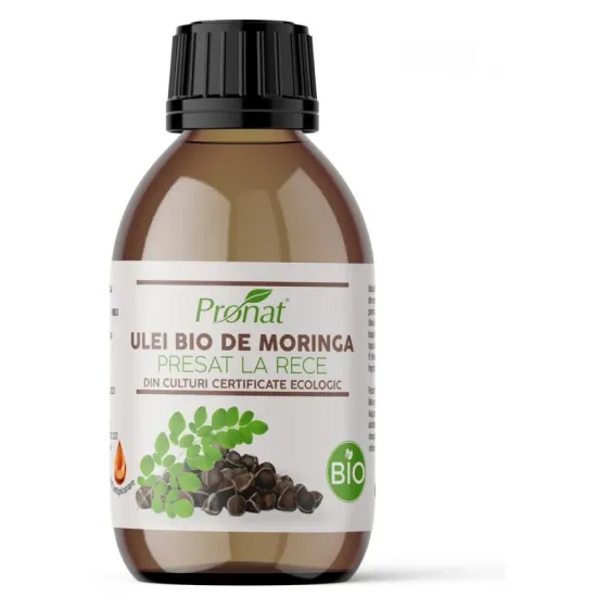 Ulei bio din seminte de moringa presat la rece, 100ml Pronat