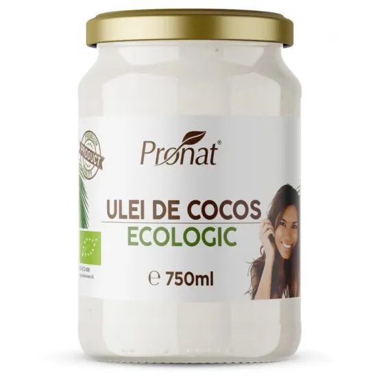 Ulei de cocos RBD bio, 750ml Pronat