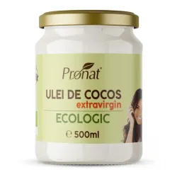 Ulei de cocos bio extravirgin, 500ml Pronat Ulei de cocos bio extravirgin, 500ml Pronat