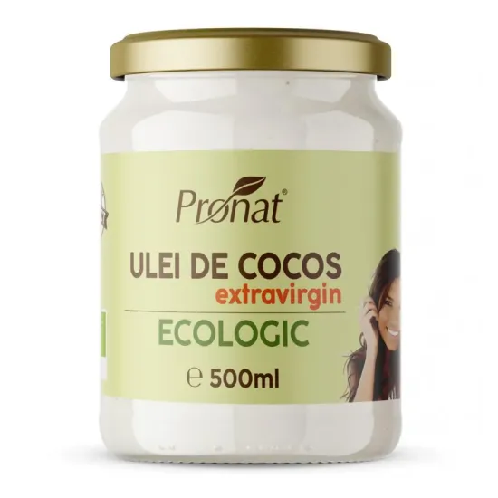 Ulei de cocos bio extravirgin, 500ml Pronat