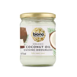 Ulei de cocos dezodorizat eco 470g BIONA Ulei de cocos dezodorizat eco 470g BIONA
