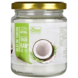 Ulei de cocos virgin raw bio 220ml OBIO Ulei de cocos virgin raw bio 220ml OBIO