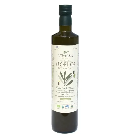 Ulei de masline extravirgin Liophos Early Harvest bio 750ml Stamatakos