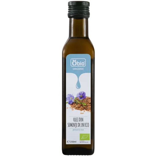 Ulei din seminte de in bio 250ml Obio